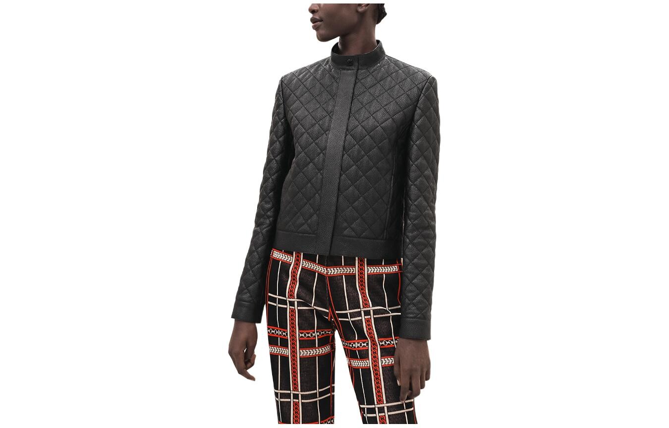 

Кожаная куртка женская черная Hermes