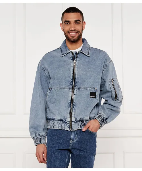 

Джинсовая куртка-бомбер Loose fit Karl Lagerfeld Jeans, синий