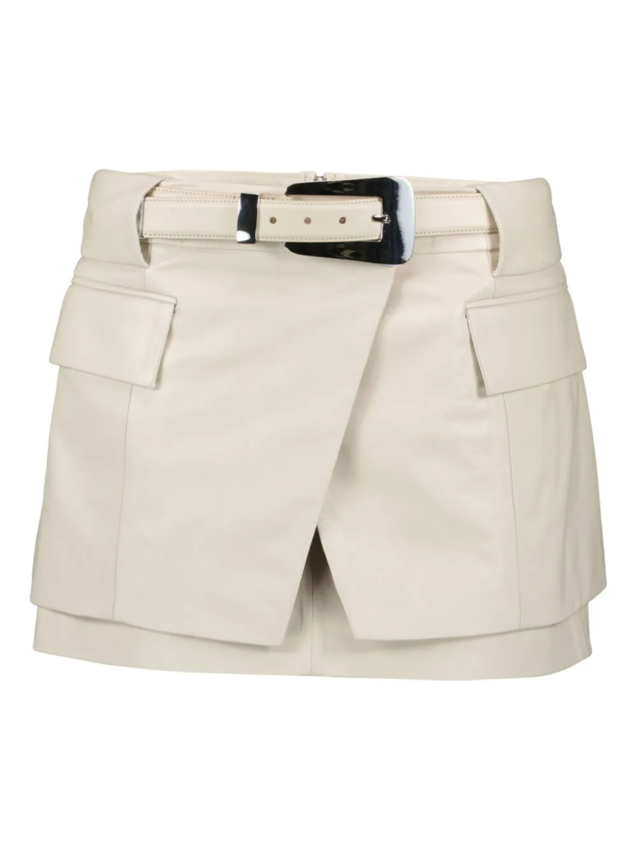 

Кожаная мини-юбка с поясом IRO, нейтральный