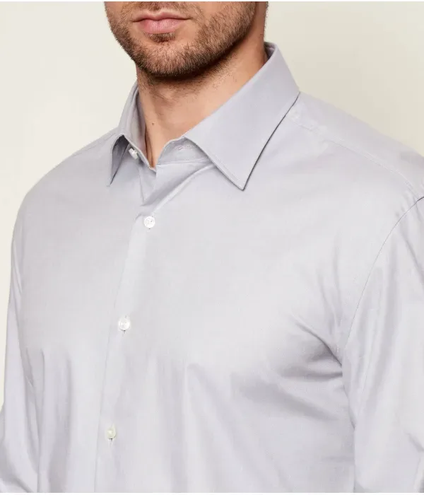Рубашка H-HANK-K-C1-261 slim fit Boss, серый — фото 4