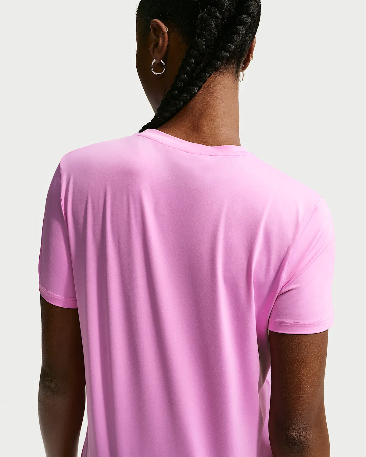 Женский топ Nike One Classic с коротким рукавом Dri-FIT, Light Magenta/White — фото 2