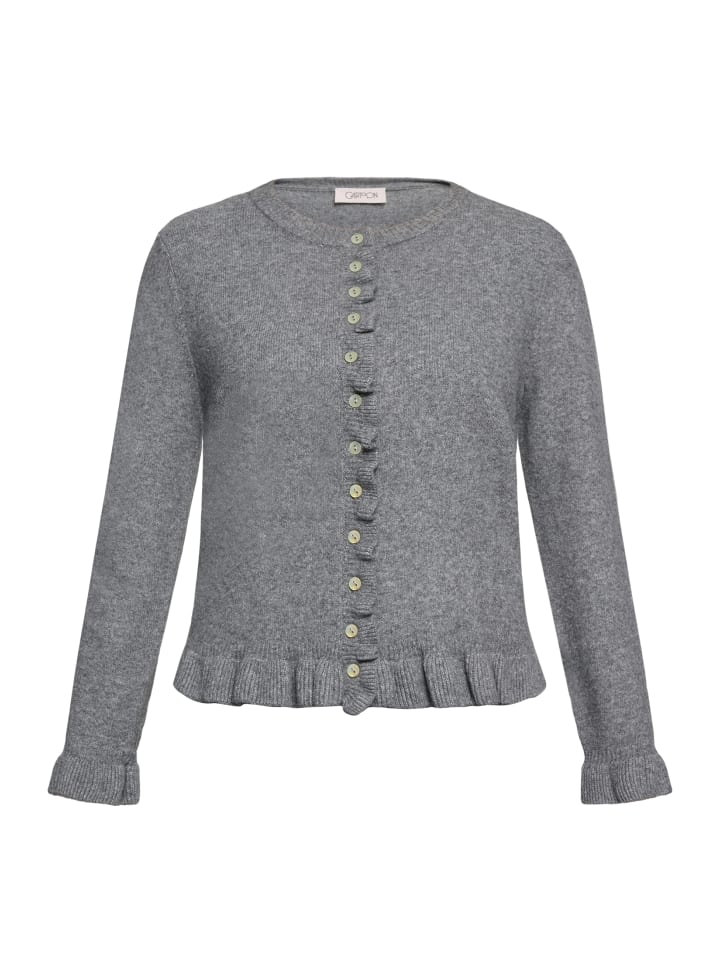 

Кардиган с воланами серого цвета CARTOON