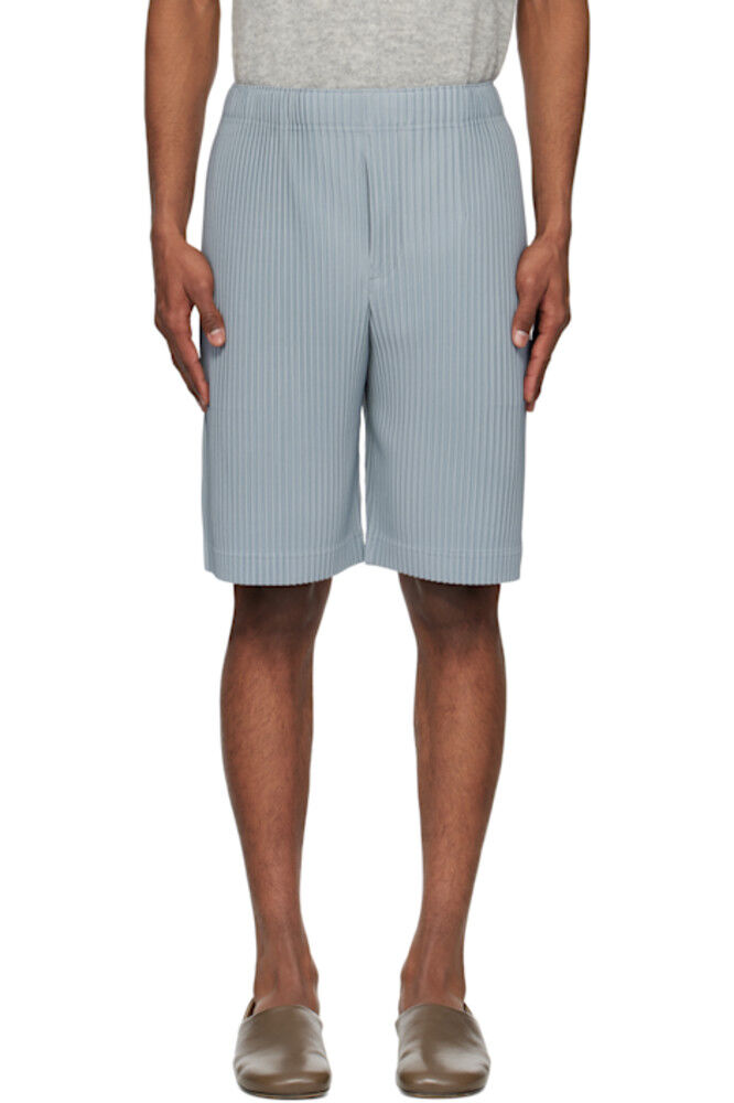 

Синие шорты со складками HOMME PLISSÉ ISSEY MIYAKE
