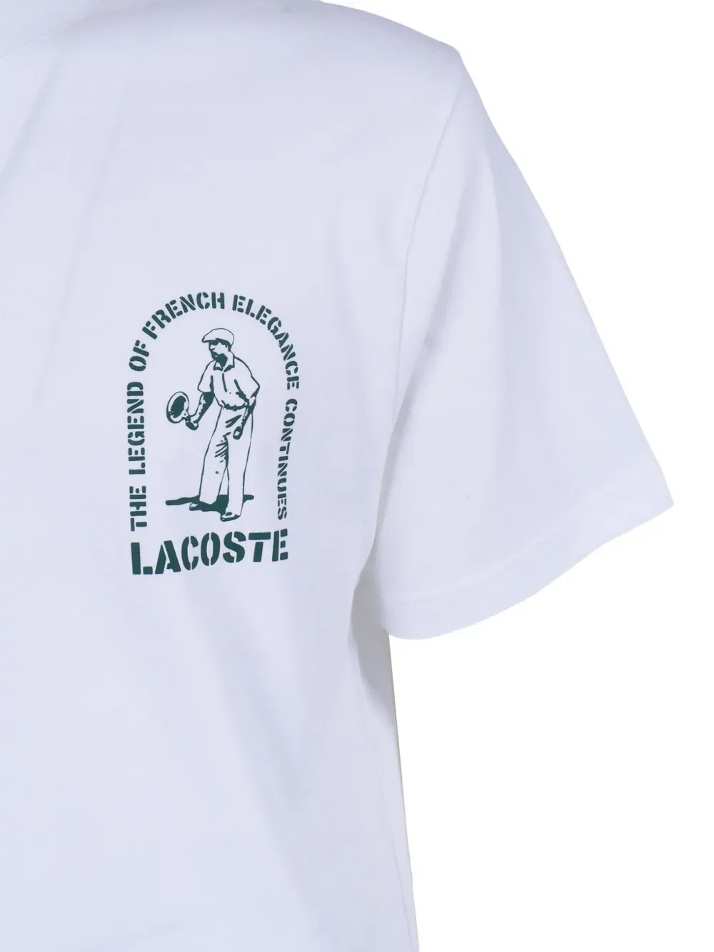Футболка с графическим принтом Lacoste, белый — фото 3