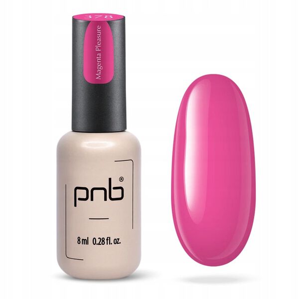 

Гибридный лак для ногтей пурпурный Pleasure 378, 8 мл Pnb, цвет 378 magenta pleasure