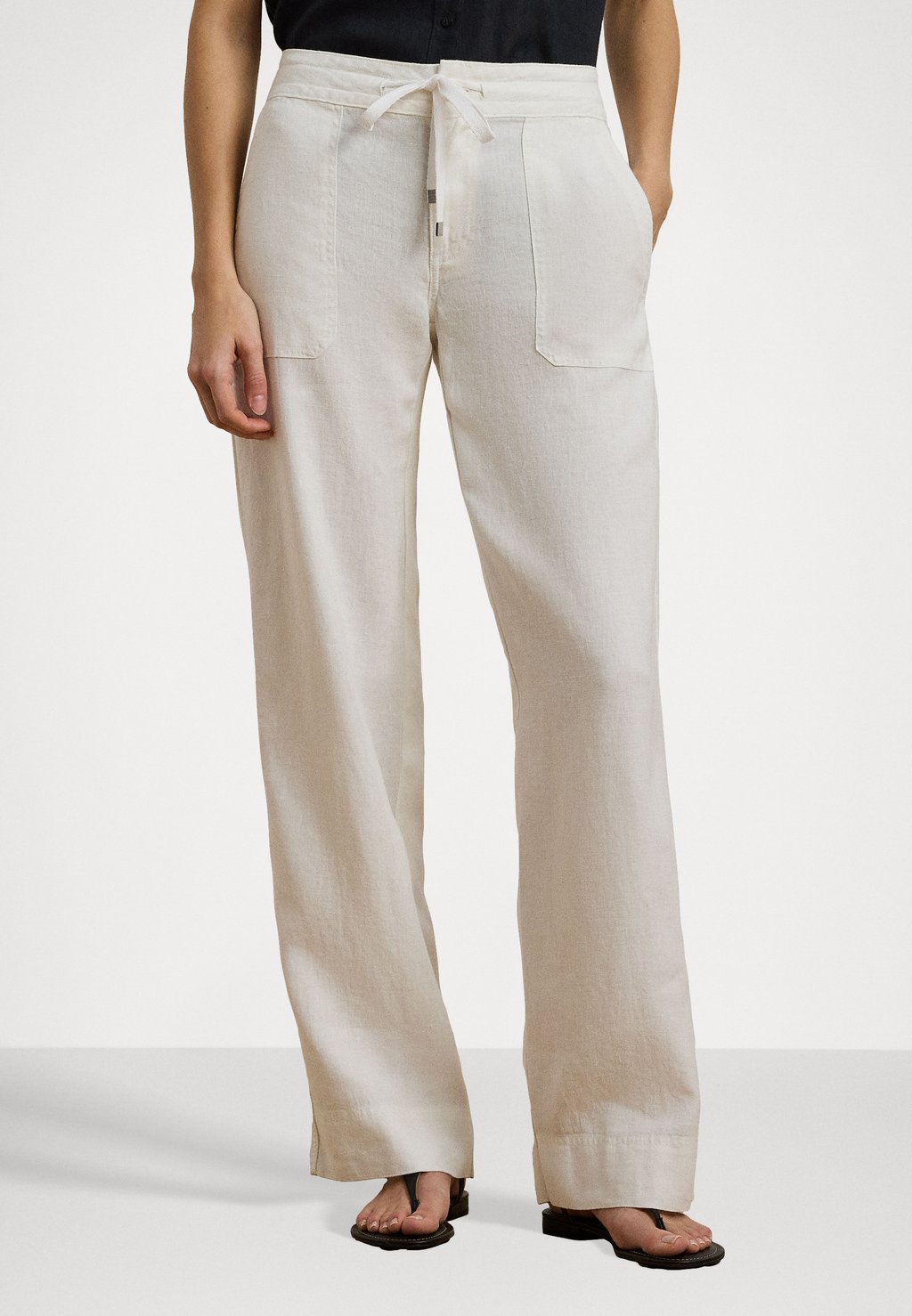 

Брюки LINEN WIDE LEG PANT Lauren Ralph Lauren Petite, белый