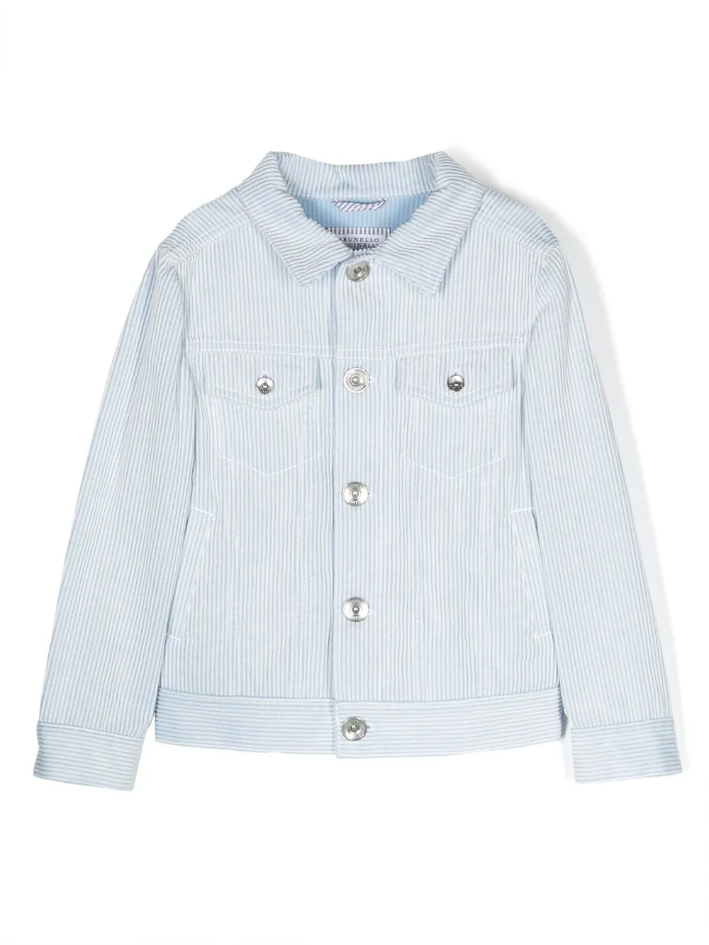 

Куртка-рубашка на пуговицах Brunello Cucinelli Kids, синий