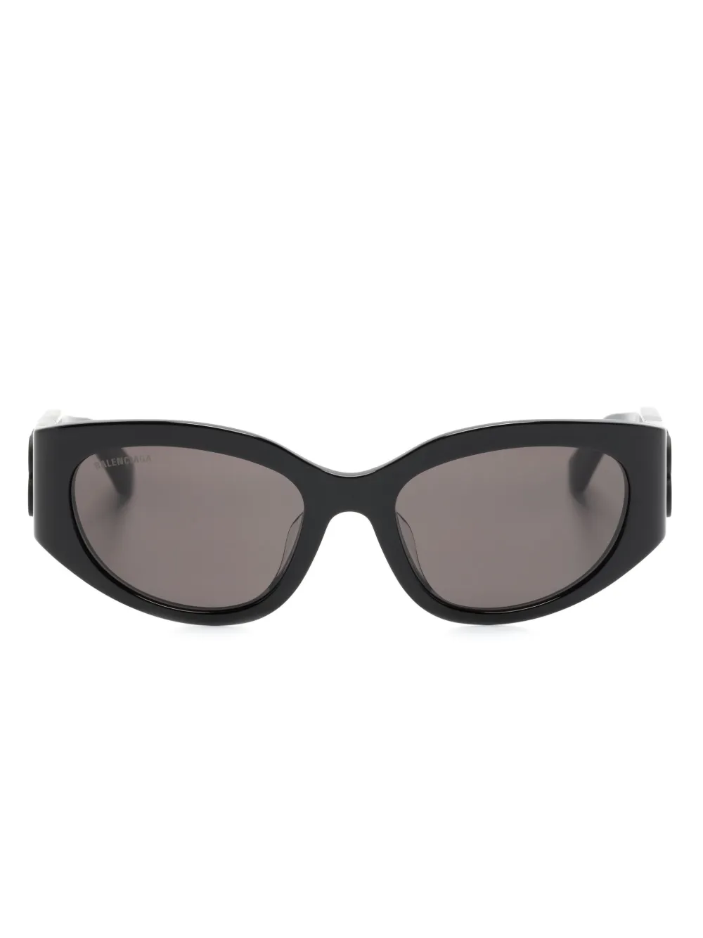

Солнцезащитные очки в овальной оправе Balenciaga Eyewear, черный
