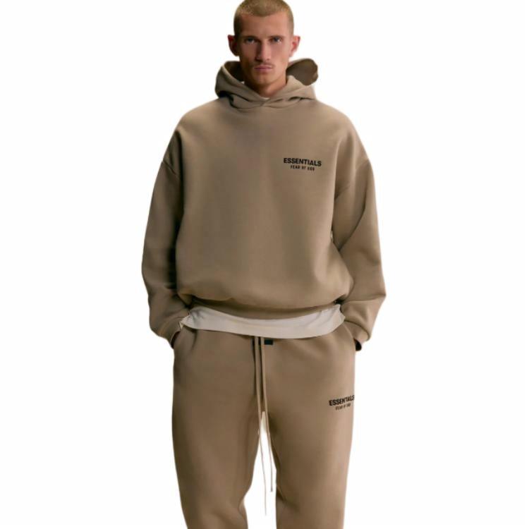 Худи Fear of God Essentials Fleece Hoodie II 'Desert Sand', бежевый — фото 4