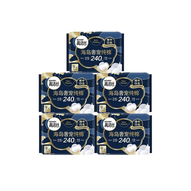 Прокладки гигиенические Island Luxury из 100% хлопка Kotex, 240mm 9-Piece/Bag — фото 2