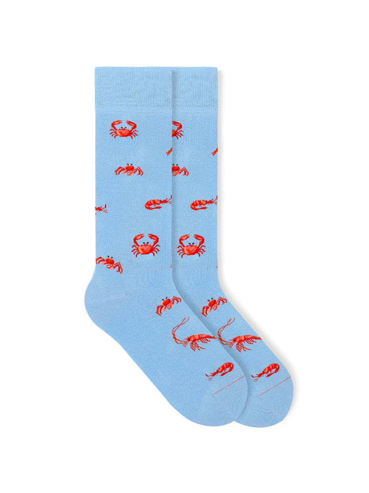 

Von Jungfeld Носки с узором SIGNATURE ICONS в цвете "Краб" - французский синий