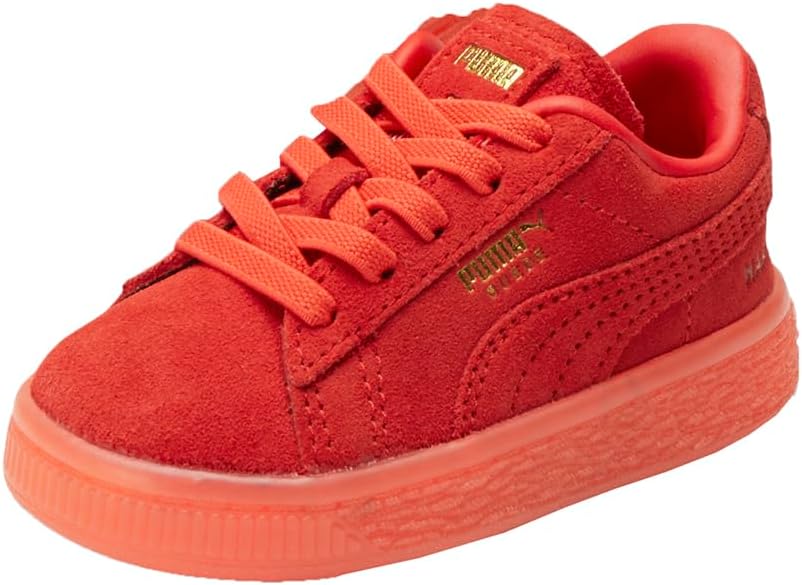 Кроссовки для малышей PUMA для мальчиков из замши с шнуровкой, повседневные - красные — фото 2