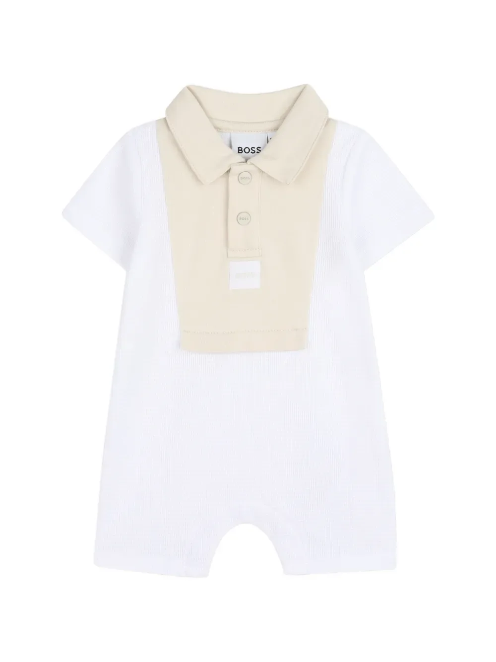 Ромпер с воротником поло BOSS Kidswear, белый