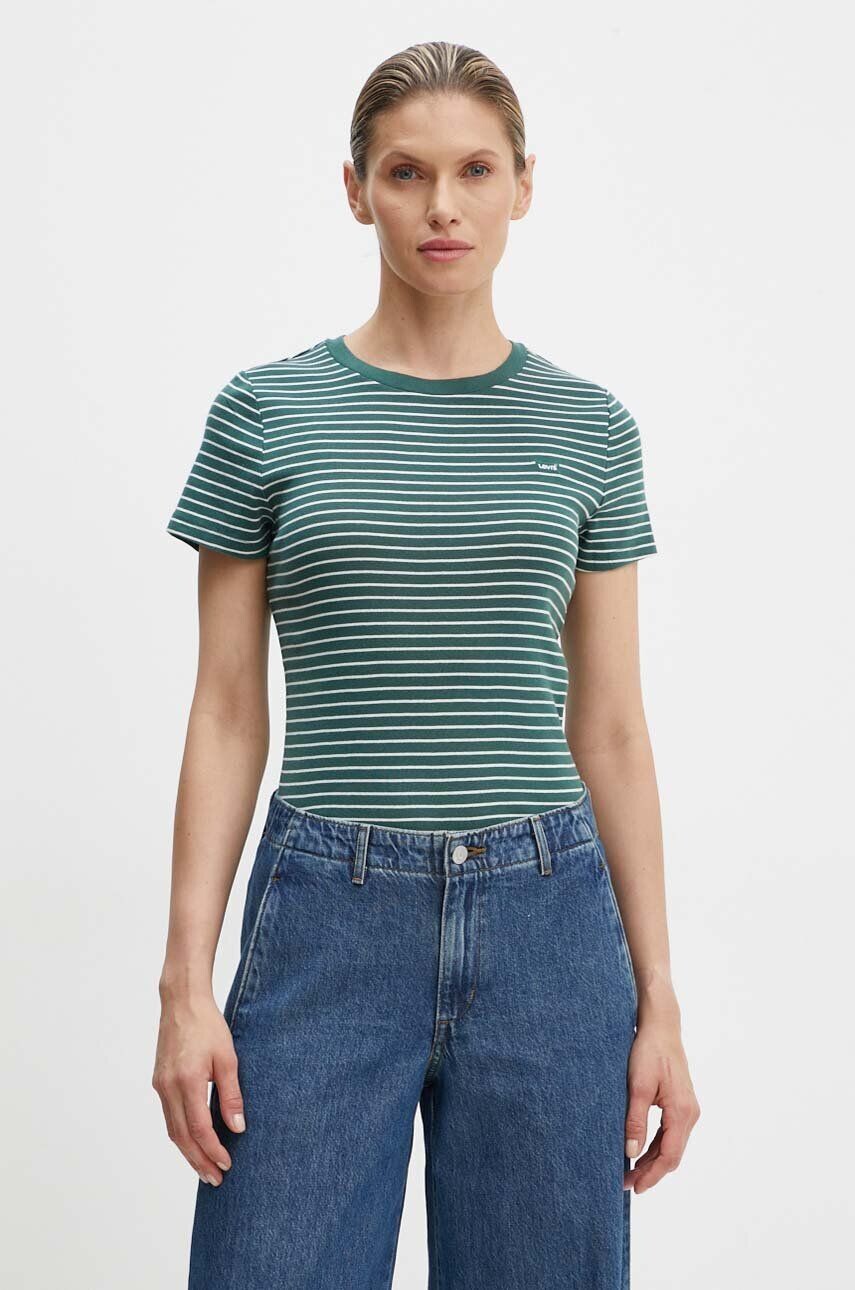 

Хлопковая футболка Levi's, зеленый