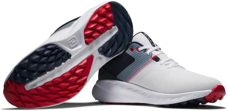 Мужские гольф-кроссовки FootJoy FJ Flex прошлых сезонов, белый/темно-синий/красный — фото 4