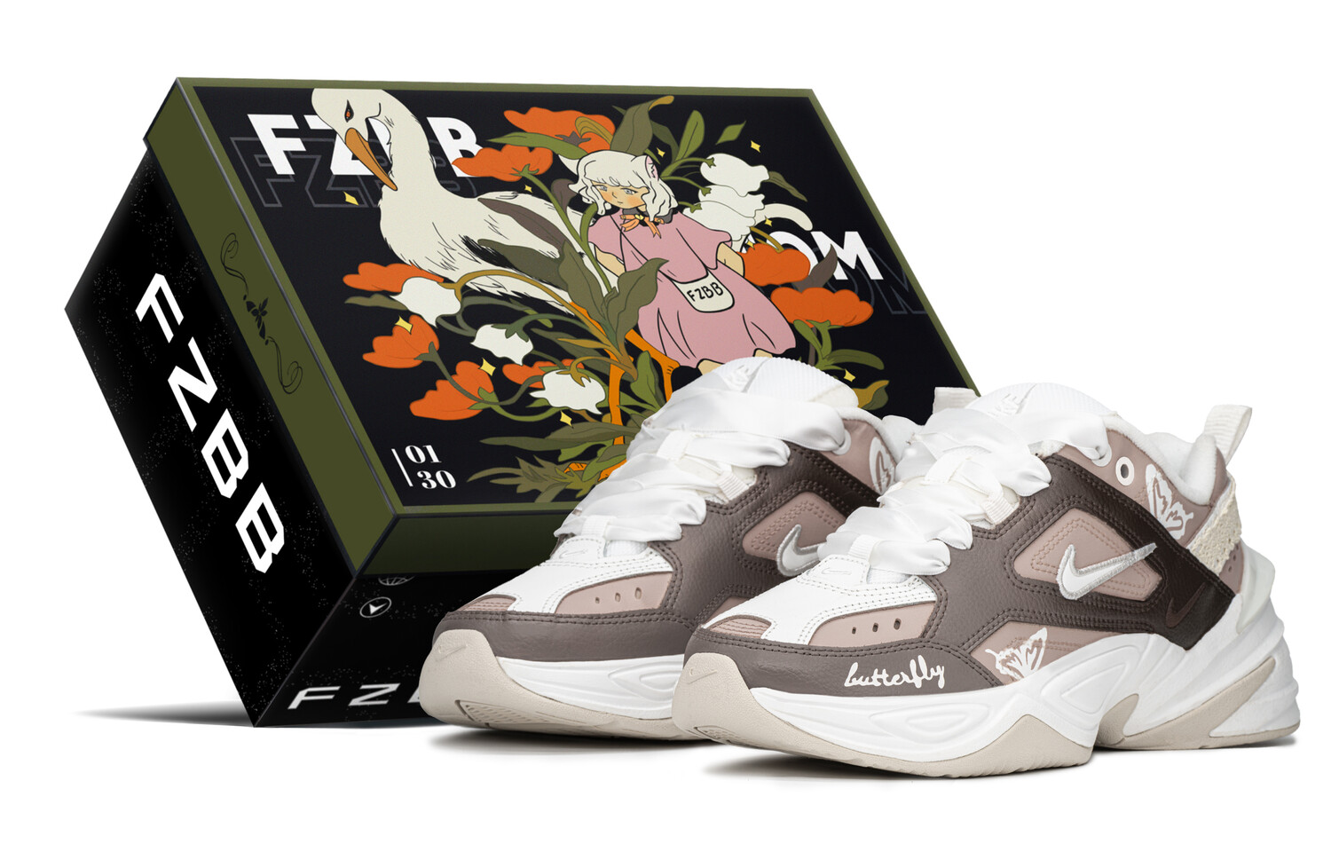 

Кроссовки Nike M2K Chunky Sneakers Women's Low-Top Brown/Pink