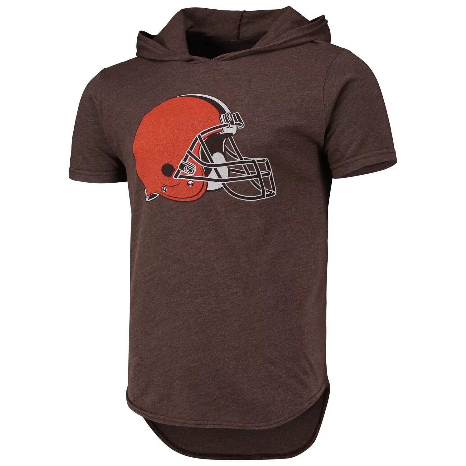 

Мужская футболка Fanatics с логотипом Nick Chubb Brown Cleveland Browns, имя и номер игрока, футболка с капюшоном из трех смесей Majestic