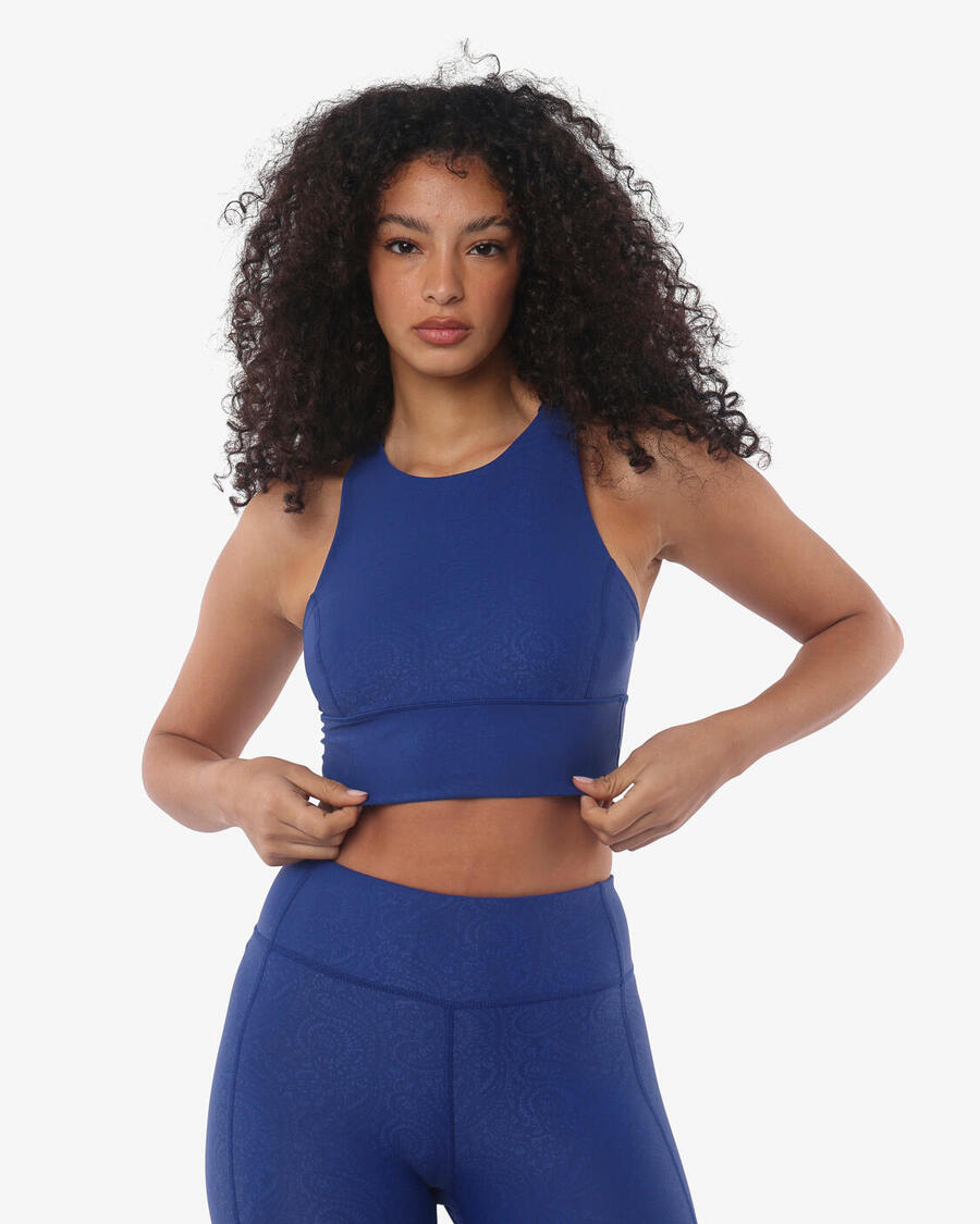 

JAKED Темно-синяя синтетическая майка для фитнеса для женщин