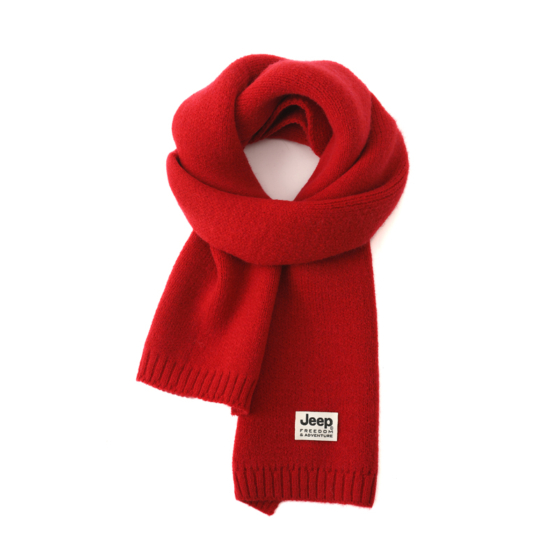 

Jeep Плед из плюшевой пряжи унисекс, Solid Color Christmas Red