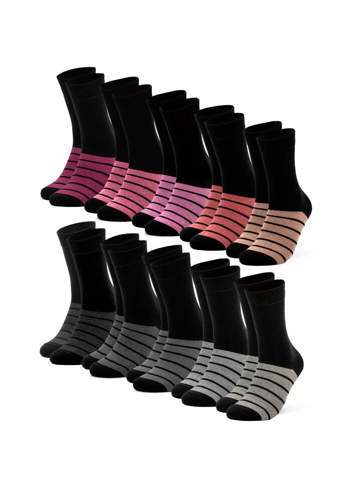 

Носки Occulto 10er Pack farbige Laura, цвет grau-pink