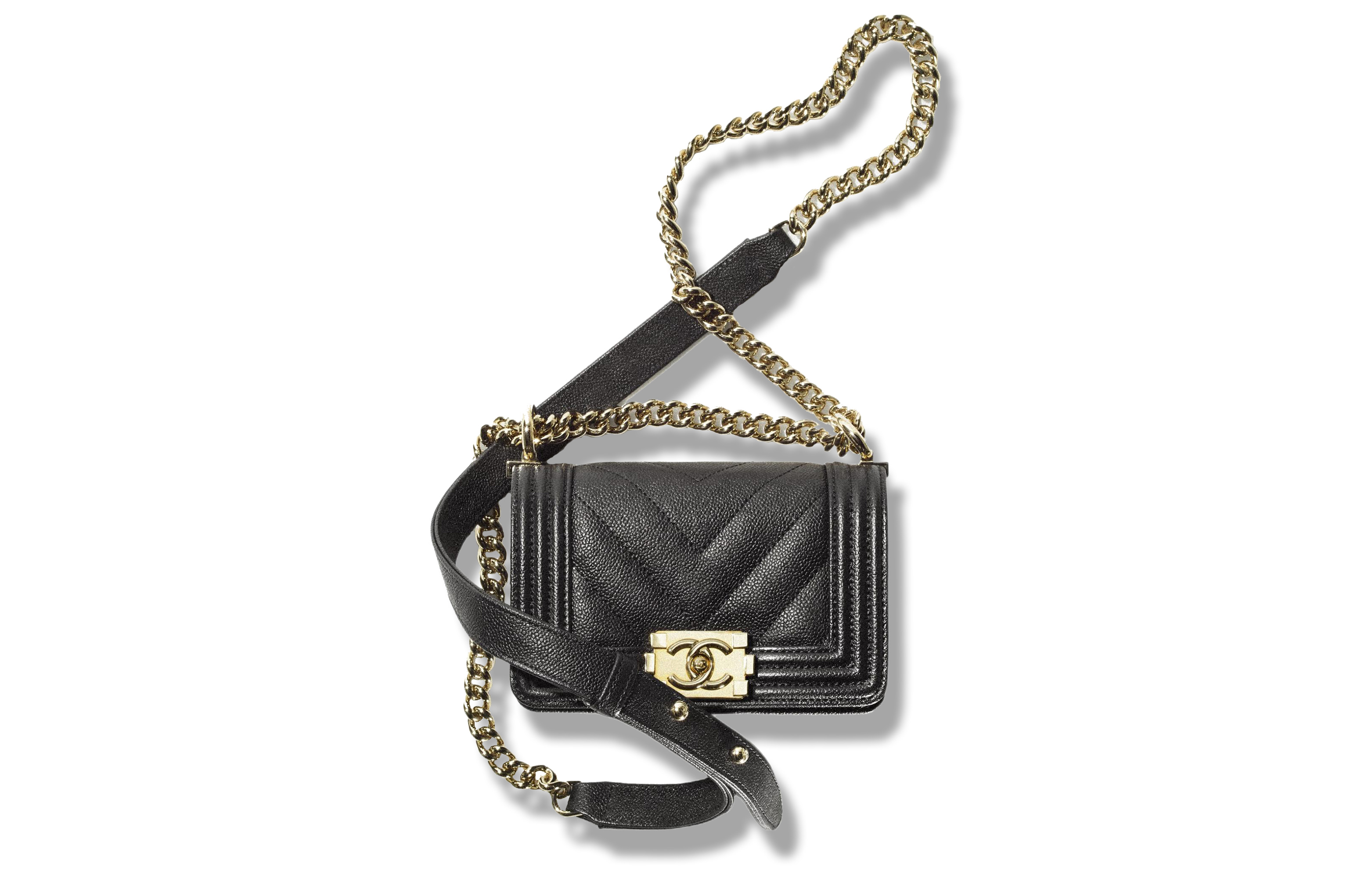 

CHANEL Сумка-клапан Leboy V Grain из телячьей кожи с тиснением, ручная, через плечо, мини, женская, черная