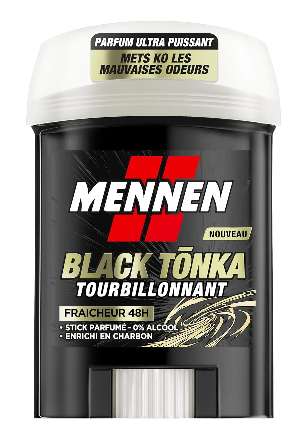 Мужской дезодорант-стик Mennen Large Fresh 48 Hours Black Tonka без спирта, 6 x 50 мл Mennen — фото 2