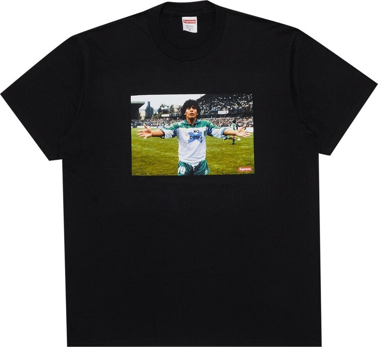 

Футболка Supreme Maradona 'Black', черный