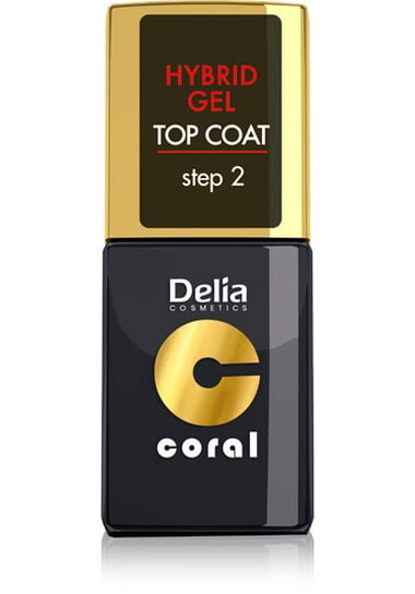 

Коралловый гибридный гель, эмаль для ногтей Top Coat, 11 мл Delia Cosmetics