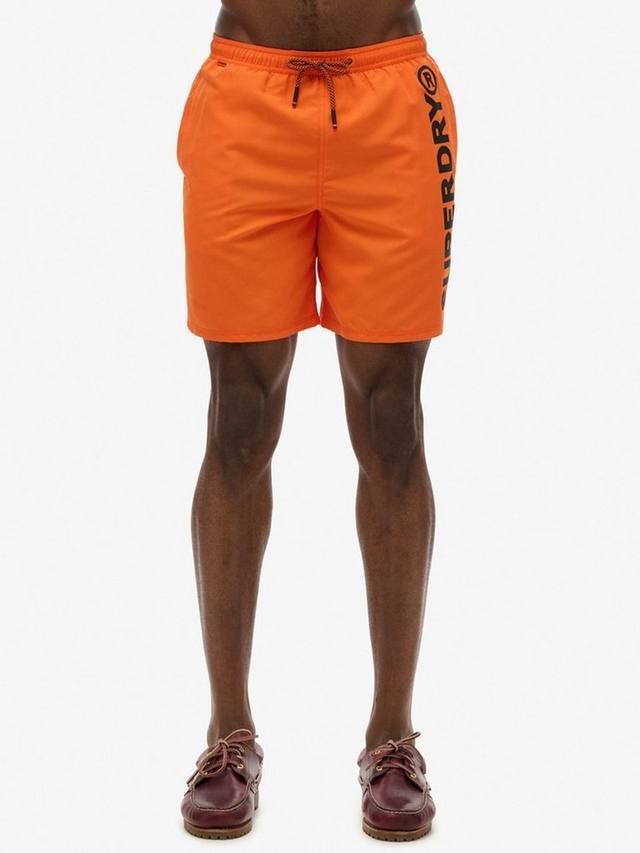 Спортивные плавательные шорты с рисунком 17 дюймов Superdry, цвет Denver Orange — фото 4