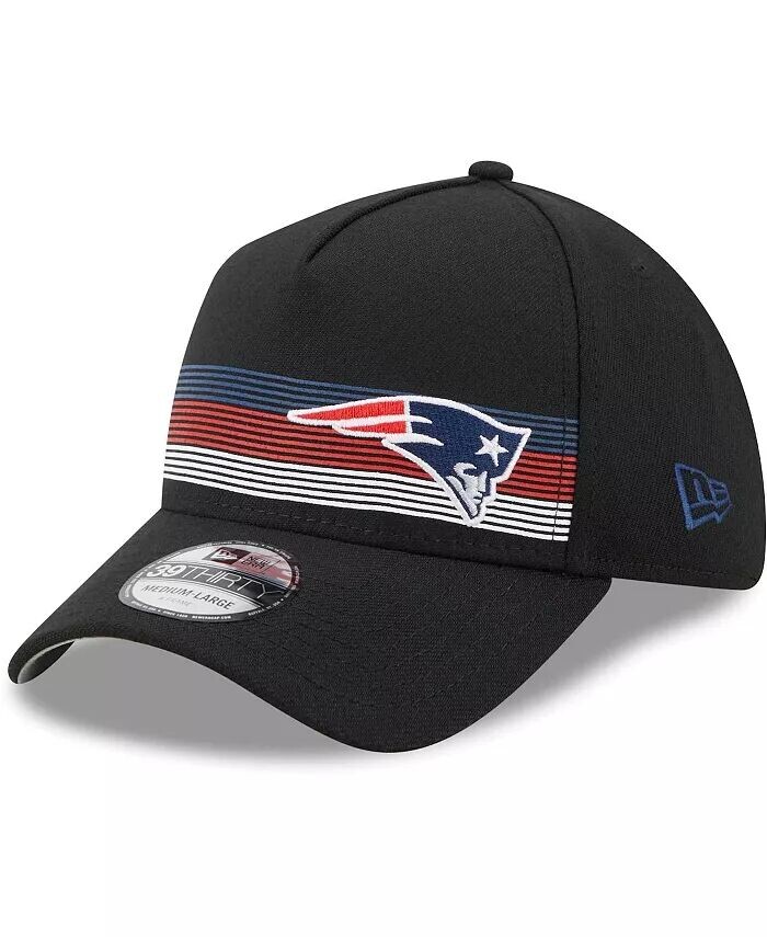 

Мужская черная кепка New England Patriots Flawless Stripe 39THIRTY Flex Hat New Era, черный