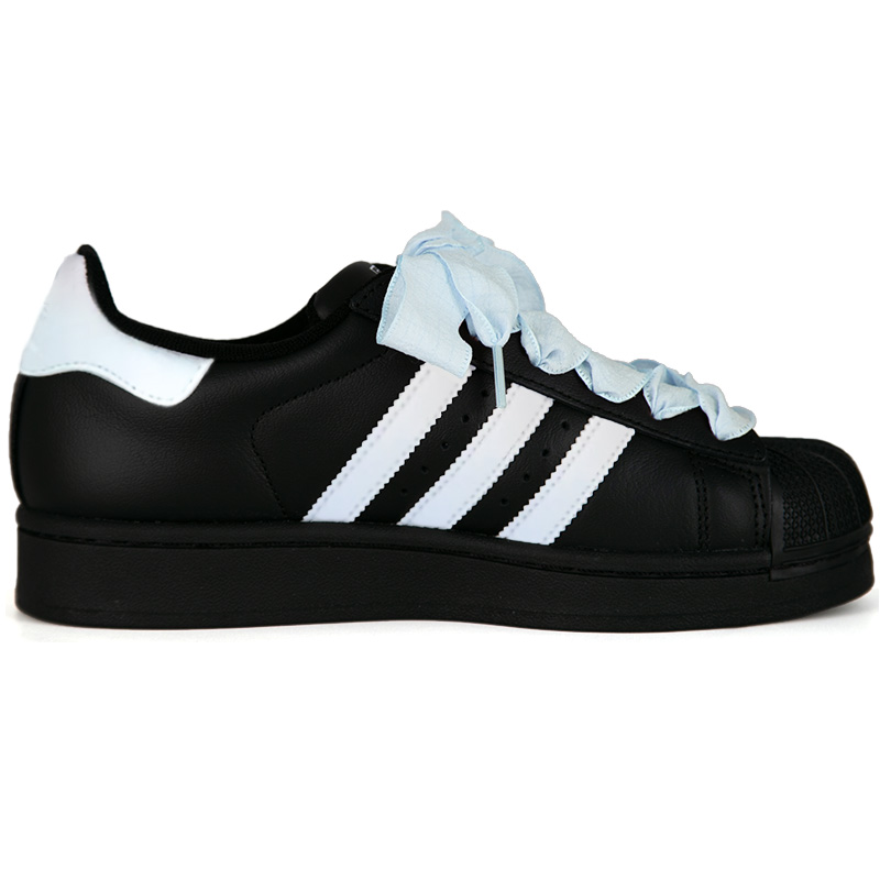 Superstar 2 Sea Salt Soda нескользящие устойчивые к истиранию низкие детские скейтбординг кроссовки Cerulean Adidas Originals, Cerulean — фото 3