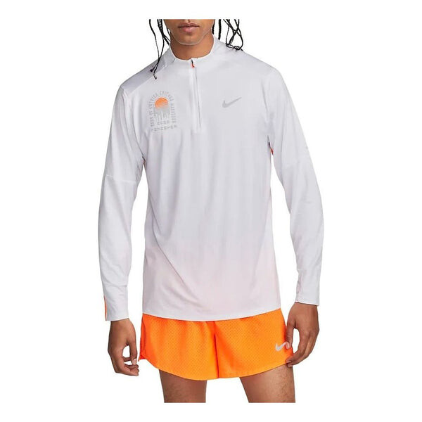 

Футболка logot 'white total orange grey fog' Nike, белый