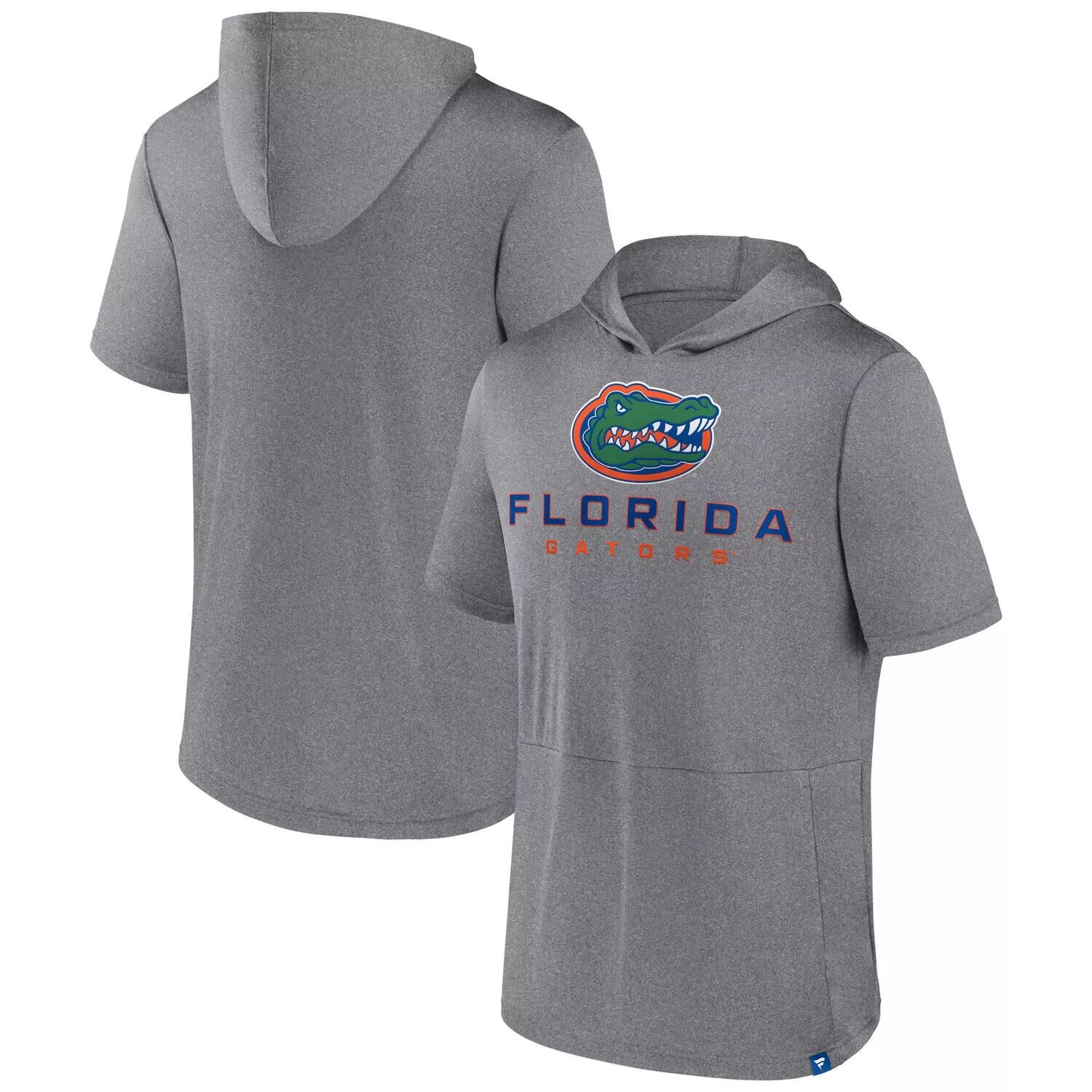 

Мужская футболка с капюшоном Modern Stack с логотипом Heather Grey Florida Gators Modern Stack Fanatics
