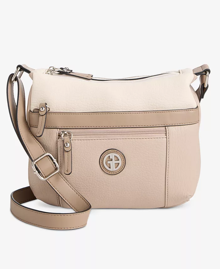 

Маленькая сумка-хобо с цветными блоками Giani Bernini, коричневый/бежевый