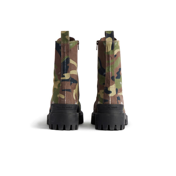 Кроссовки strike 20mm boots camo print 'dark green' Balenciaga, зеленый — фото 4