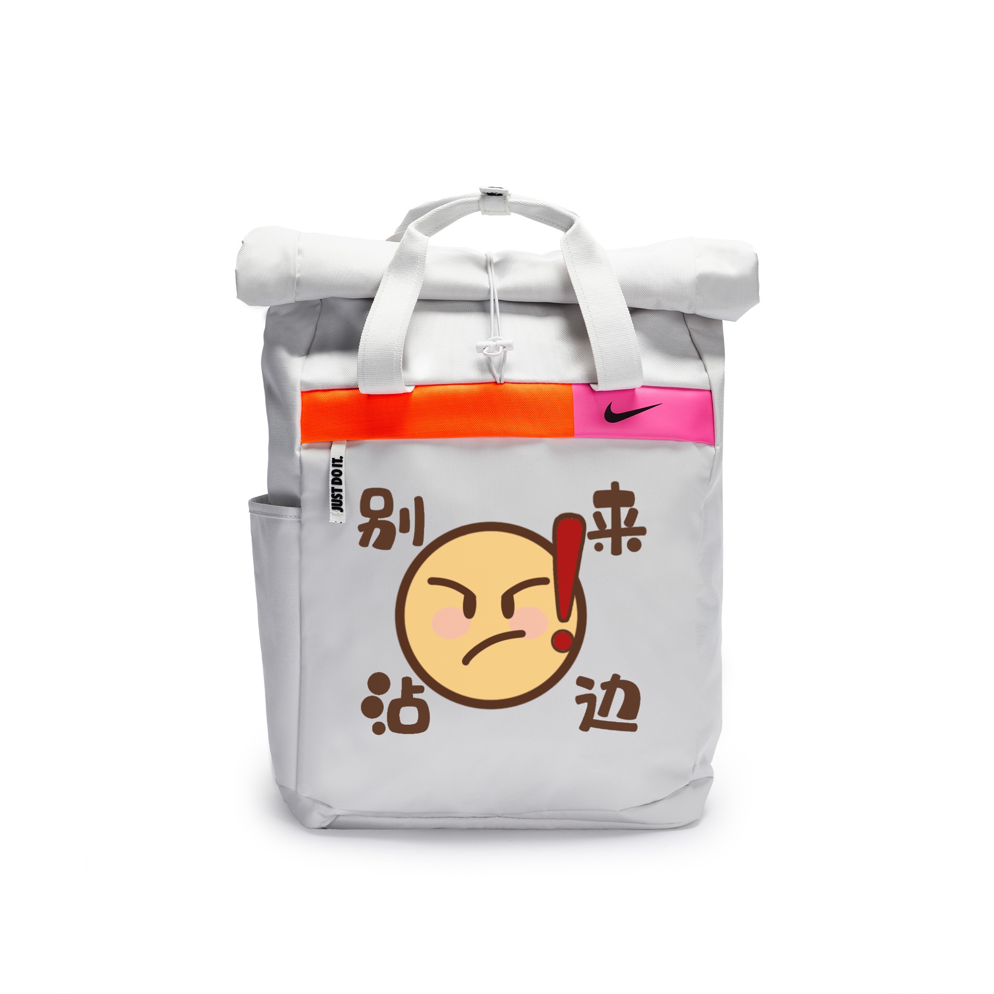 

Nike Полиэстеровый граффити рюкзак повседневный унисекс светло-серебристый серый, Stay Away