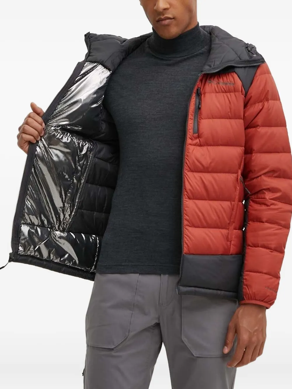 

Стеганая куртка с капюшоном Columbia, оранжевый