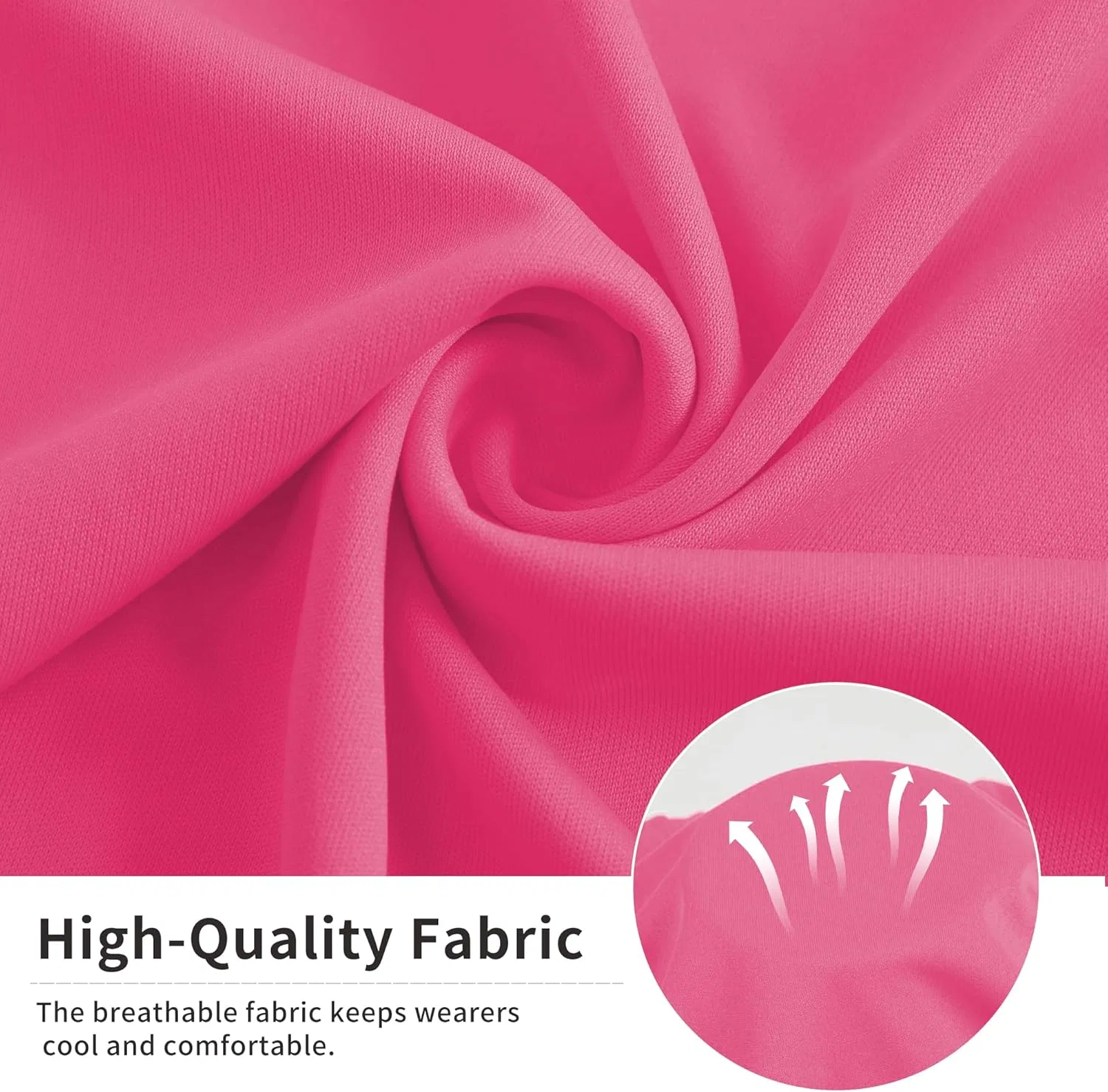 Детская футболка с защитой UPF 50+, LETAOTAO, Hot Pink — фото 4