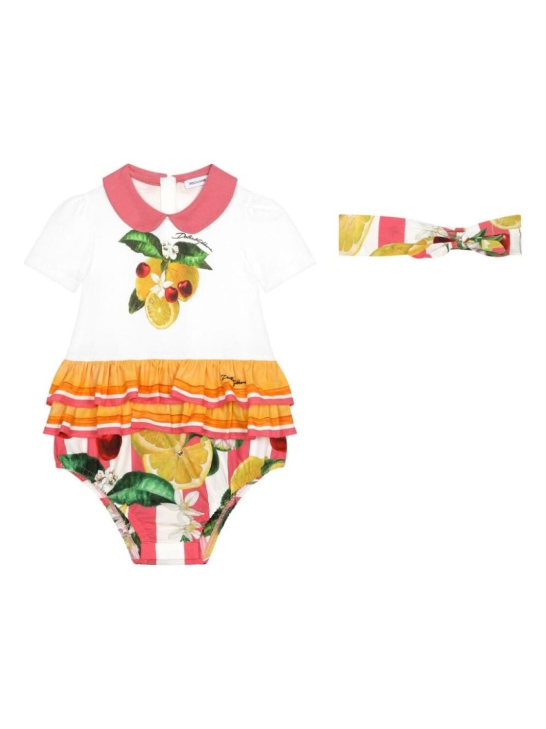 

Dolce & Gabbana комплект из боди повязки на голову, белый