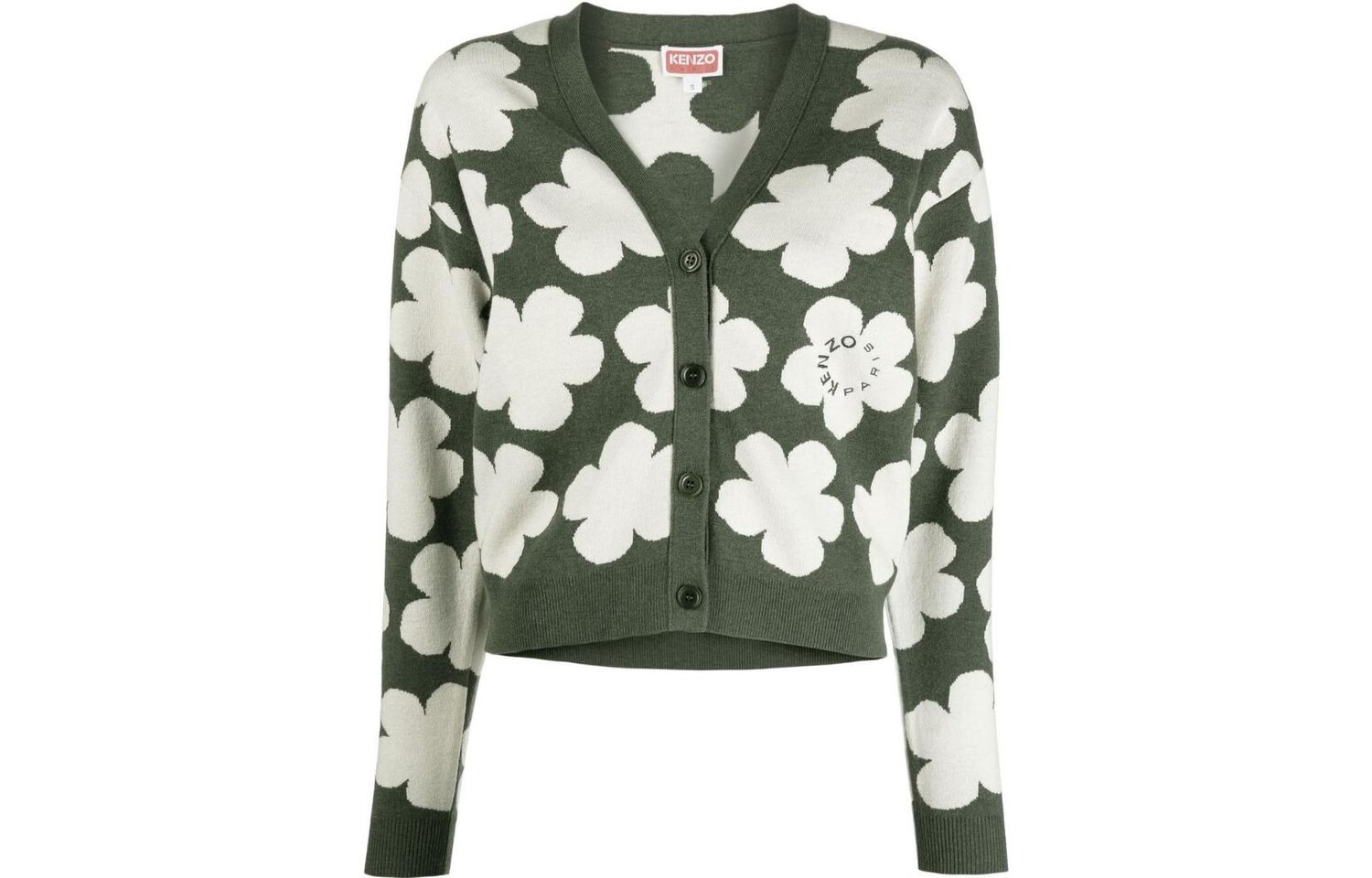 

Кардиган женский Kenzo, зеленый/белый