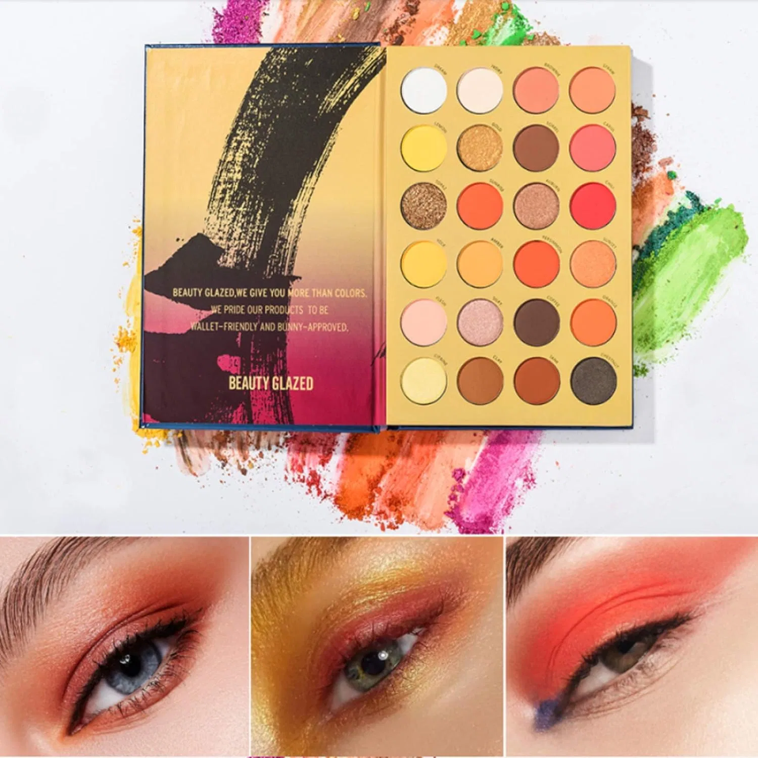 Набор для макияжа: палетка теней для век на 72 цвета с 5 кистями Beauty Searcher, 72 Colours — фото 4