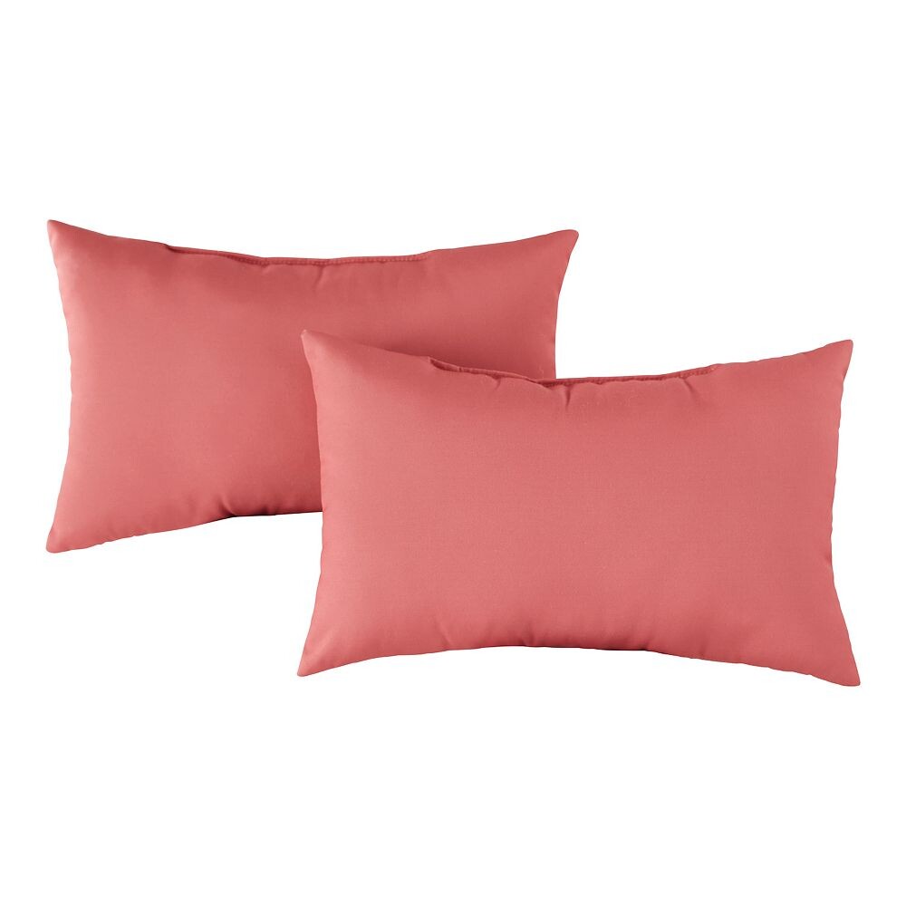 

Greendale Home Fashions Набор из 2 продолговатых декоративных подушек для улицы, коралловый