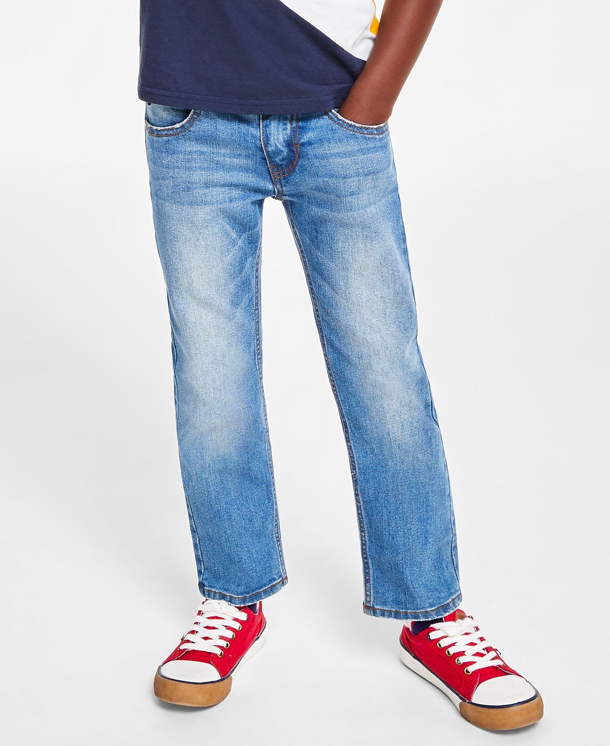 Футболка с баннером для мальчиков и джинсы Blue Stone Tommy Hilfiger — фото 4