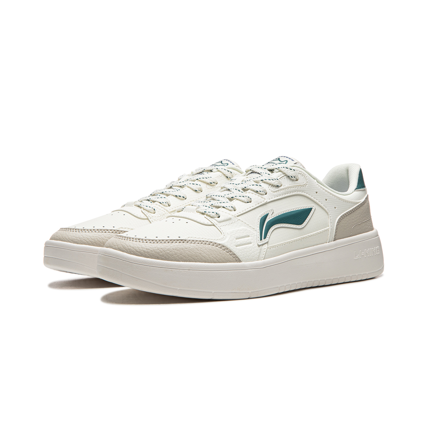 Li-Ning Li Ning Sycee Cushioning Height Increasing Low top Skateboard Shoes мужские бело-серые — фото 4