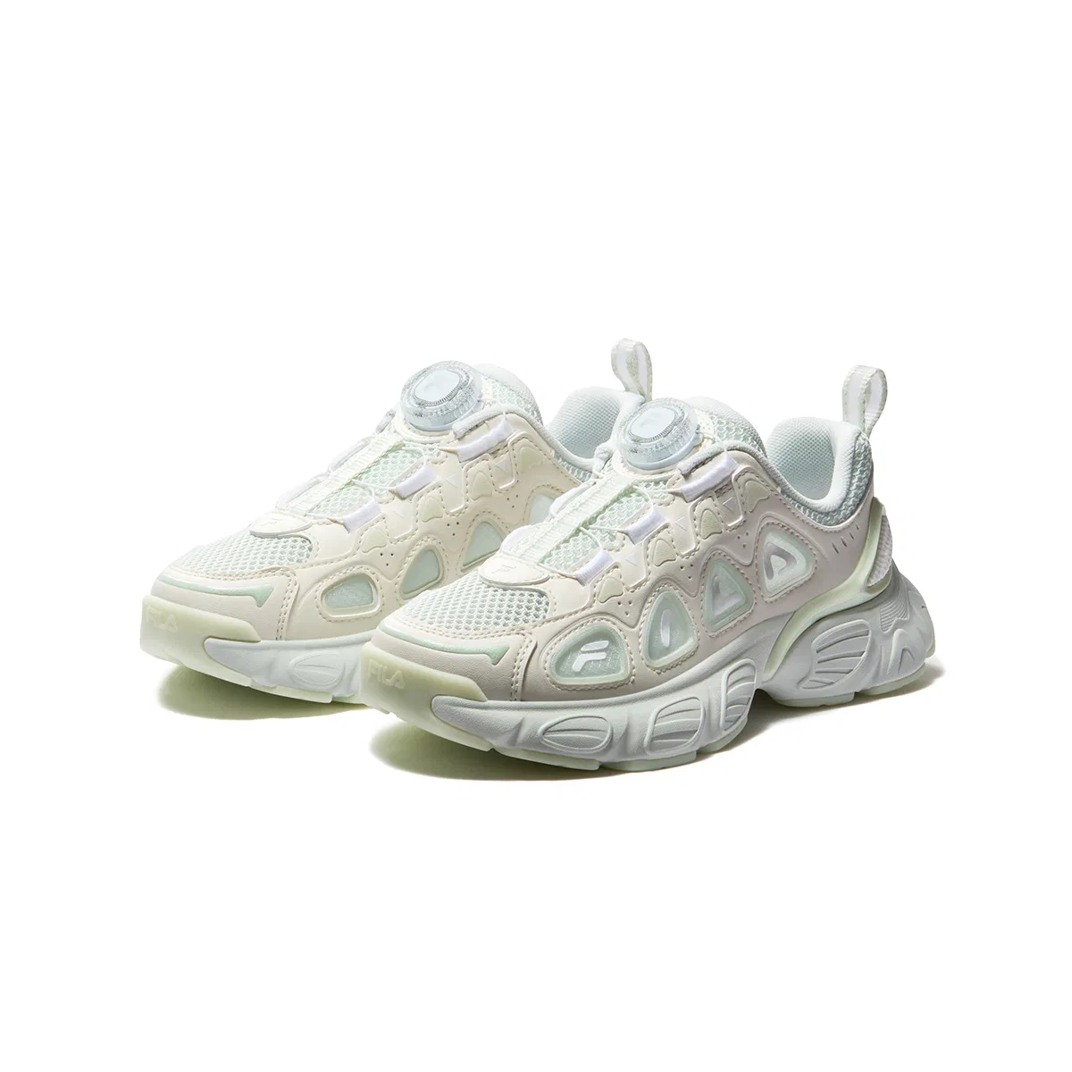 Кроссовки для бега Heritage FHT Rebound FILA KIDS канареечно-зеленые — фото 4