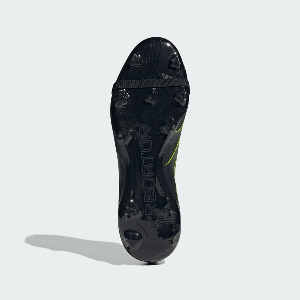 Бутсы Adidas Predator League Fold-Over Tongue Firm/Multi-Ground Cleats, цвет Core Black/Carbon/Lucid Lemon — фото 4