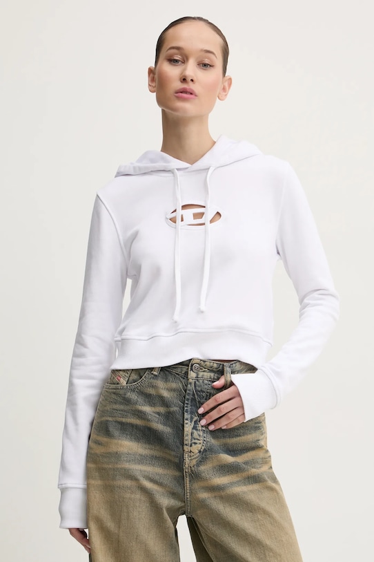 

Толстовка F-SLIMMY с капюшоном однотонная Diesel, белый