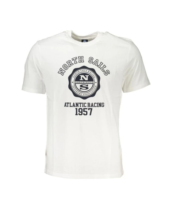 

Белая футболка с круглым вырезом и принтом North Sails, белый