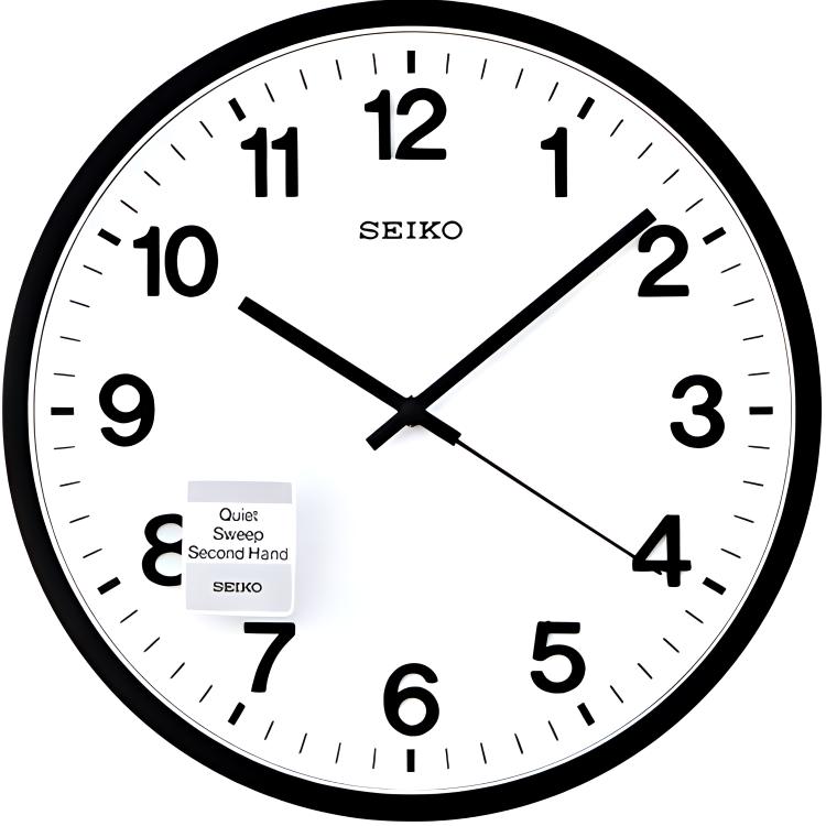 

SEIKO Часы Quartz Movement Plastic Wall Clock Unisex White