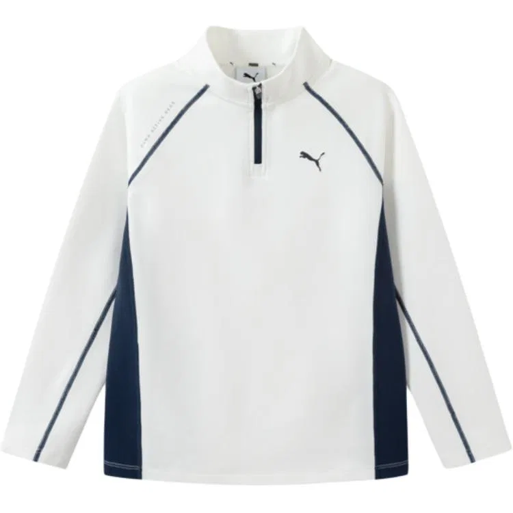 Футболка с воротником-стойкой PUMA Kids Raw White